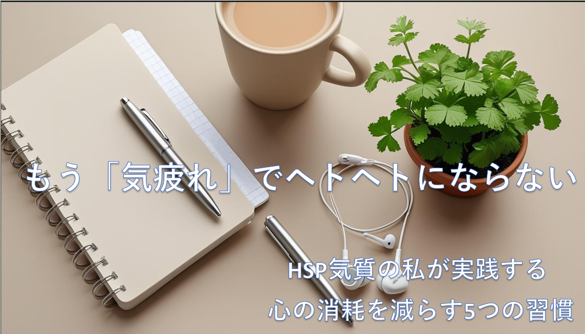 【HSP気質の私が実践】仕事で「気疲れ」しないための5つの小さな習慣