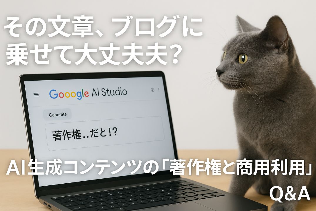 【保存版】Google AI Studioで生成した文章の著作権と商用利用について