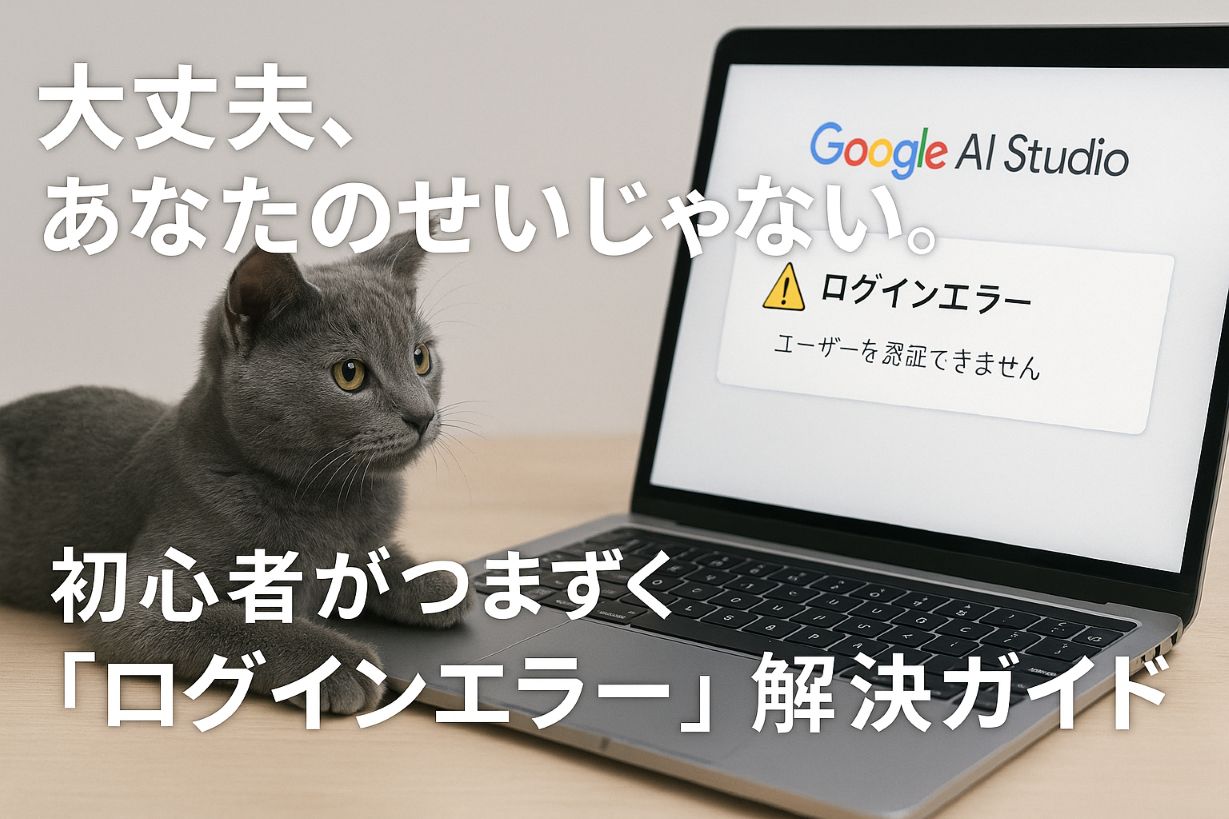 Google AI Studioにログインできない!よくある原因と解決策を優しくガイド
